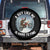 Funny Bigfoot Motorcycle Christmas Spare Tire Cover Sasquatch Rock On Hand Xmas - Wonder Print Shop