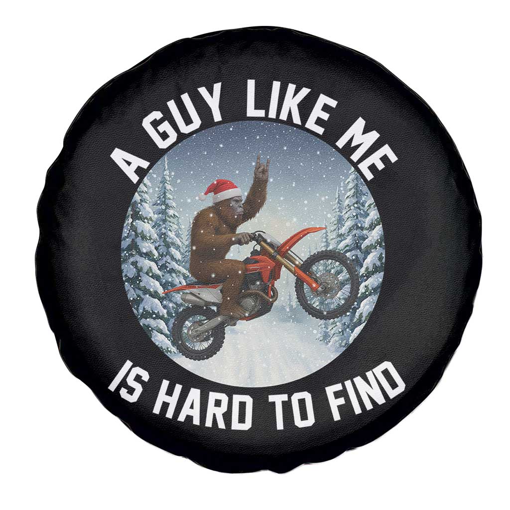 Funny Bigfoot Motorcycle Christmas Spare Tire Cover Sasquatch Rock On Hand Xmas - Wonder Print Shop