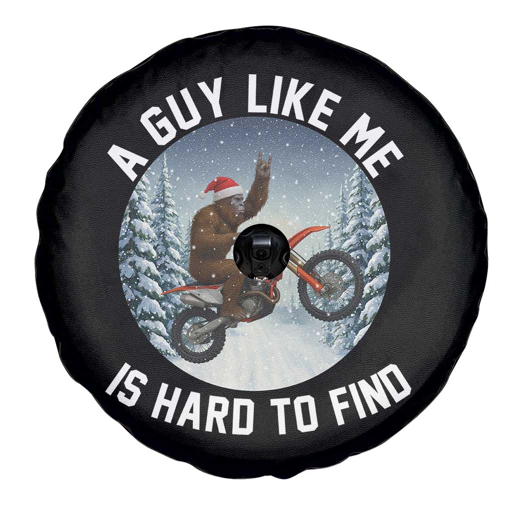 Funny Bigfoot Motorcycle Christmas Spare Tire Cover Sasquatch Rock On Hand Xmas - Wonder Print Shop
