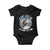 Funny Bigfoot Motorcycle Christmas Baby Onesie Sasquatch Rock On Hand Xmas - Wonder Print Shop