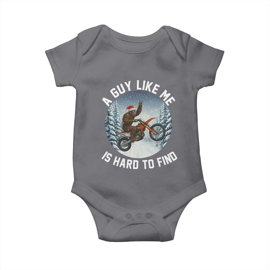 Funny Bigfoot Motorcycle Christmas Baby Onesie Sasquatch Rock On Hand Xmas - Wonder Print Shop