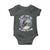 Funny Bigfoot Motorcycle Christmas Baby Onesie Sasquatch Rock On Hand Xmas - Wonder Print Shop