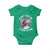 Funny Bigfoot Motorcycle Christmas Baby Onesie Sasquatch Rock On Hand Xmas - Wonder Print Shop