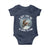 Funny Bigfoot Motorcycle Christmas Baby Onesie Sasquatch Rock On Hand Xmas - Wonder Print Shop