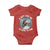 Funny Bigfoot Motorcycle Christmas Baby Onesie Sasquatch Rock On Hand Xmas - Wonder Print Shop