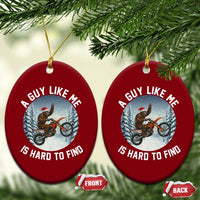 Funny Bigfoot Motorcycle Xmas Ceramic Ornament Sasquatch Rock On Hand Xmas - Wonder Print Shop