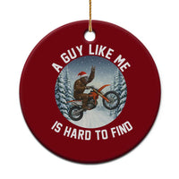 Funny Bigfoot Motorcycle Xmas Ceramic Ornament Sasquatch Rock On Hand Xmas - Wonder Print Shop