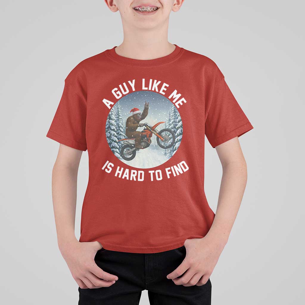 Funny Bigfoot Motorcycle Christmas T Shirt For Kid Sasquatch Rock On Hand Xmas - Wonder Print Shop
