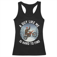 Funny Bigfoot Motorcycle Christmas Racerback Tank Top Sasquatch Rock On Hand Xmas - Wonder Print Shop