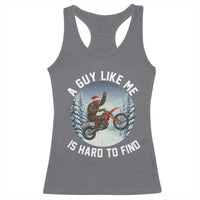 Funny Bigfoot Motorcycle Christmas Racerback Tank Top Sasquatch Rock On Hand Xmas - Wonder Print Shop