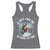 Funny Bigfoot Motorcycle Christmas Racerback Tank Top Sasquatch Rock On Hand Xmas - Wonder Print Shop