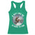 Funny Bigfoot Motorcycle Christmas Racerback Tank Top Sasquatch Rock On Hand Xmas - Wonder Print Shop