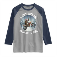 Funny Bigfoot Motorcycle Christmas Raglan Shirt Sasquatch Rock On Hand Xmas - Wonder Print Shop