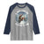 Funny Bigfoot Motorcycle Christmas Raglan Shirt Sasquatch Rock On Hand Xmas - Wonder Print Shop
