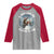 Funny Bigfoot Motorcycle Christmas Raglan Shirt Sasquatch Rock On Hand Xmas - Wonder Print Shop