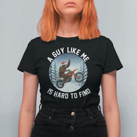 Funny Bigfoot Motorcycle Christmas T Shirt For Women Sasquatch Rock On Hand Xmas - Wonder Print Shop