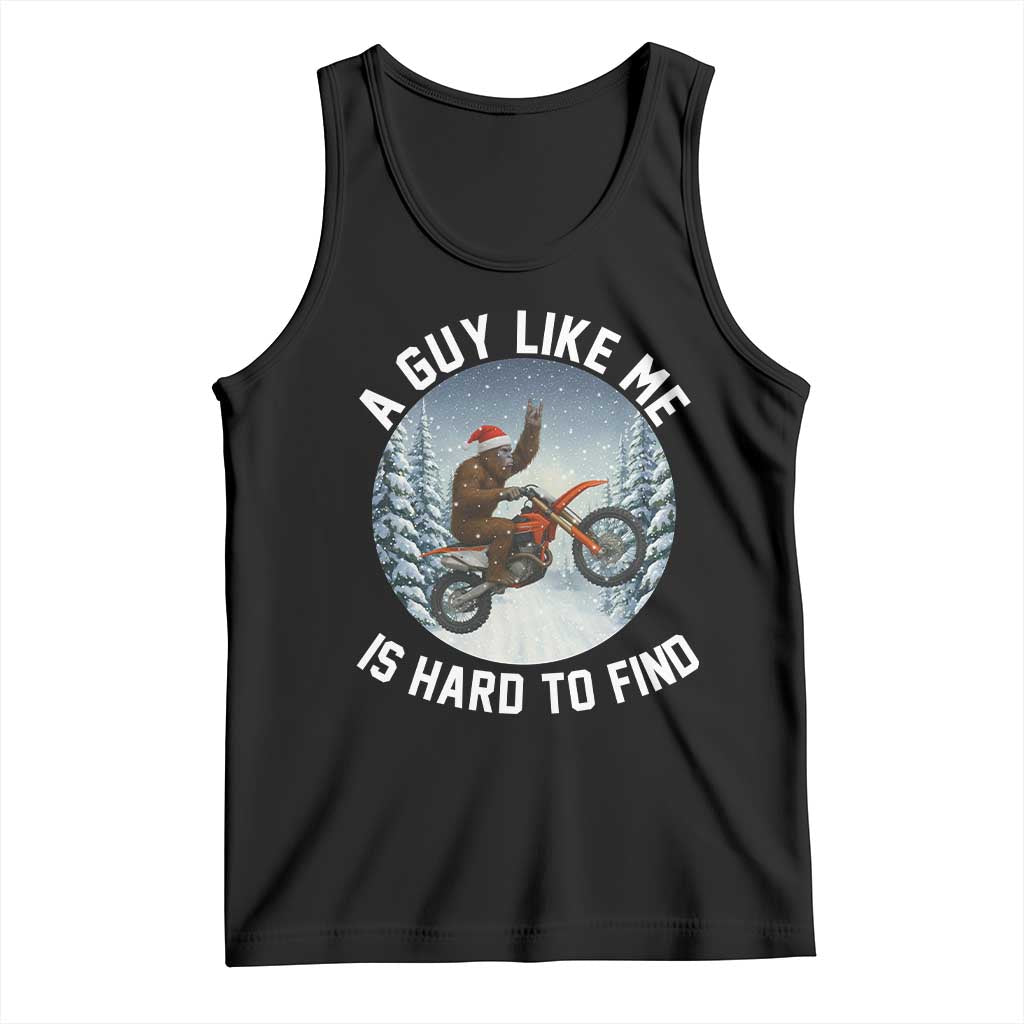 Funny Bigfoot Motorcycle Christmas Tank Top Sasquatch Rock On Hand Xmas - Wonder Print Shop