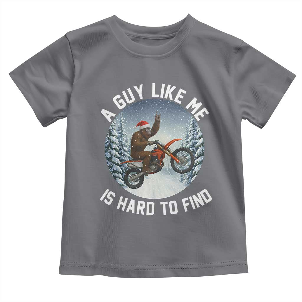 Funny Bigfoot Motorcycle Christmas Toddler T Shirt Sasquatch Rock On Hand Xmas - Wonder Print Shop