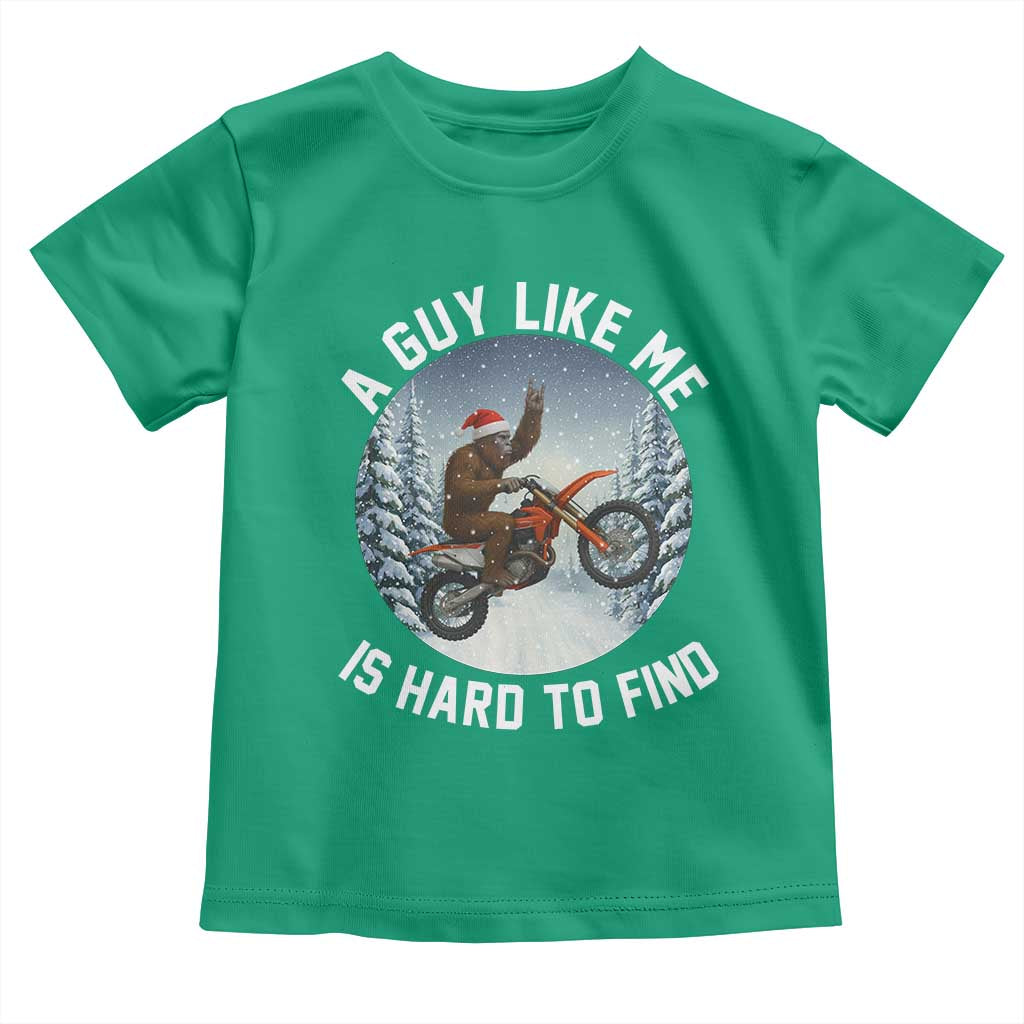 Funny Bigfoot Motorcycle Christmas Toddler T Shirt Sasquatch Rock On Hand Xmas - Wonder Print Shop