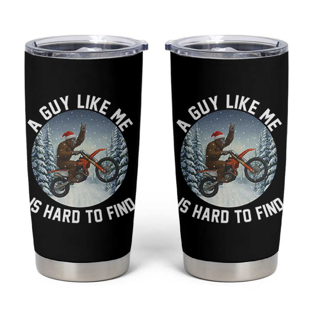 Funny Bigfoot Motorcycle Christmas Tumbler Cup Sasquatch Rock On Hand Xmas - Wonder Print Shop
