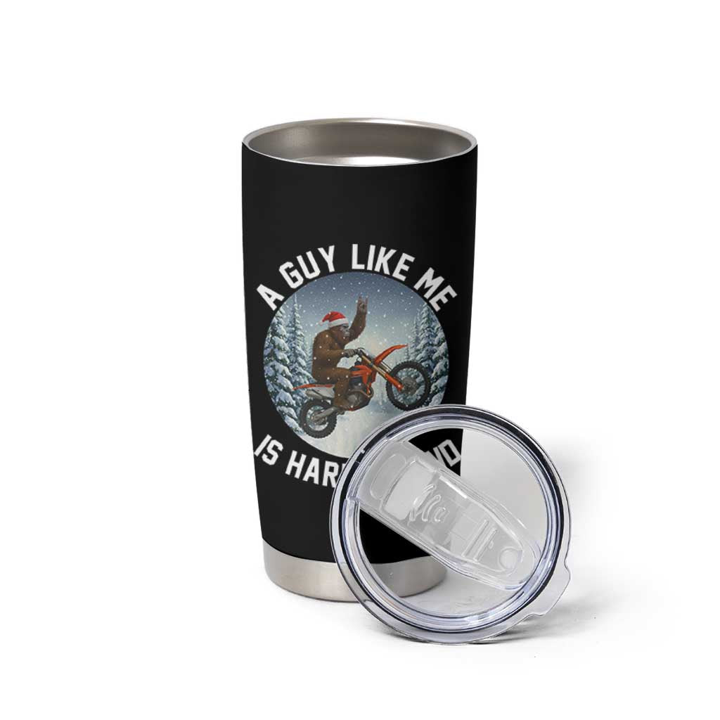 Funny Bigfoot Motorcycle Christmas Tumbler Cup Sasquatch Rock On Hand Xmas - Wonder Print Shop
