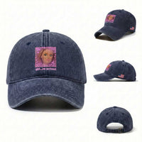 Funny Doll Face Meme Washed Cotton Baseball Cap Girl Be Serious