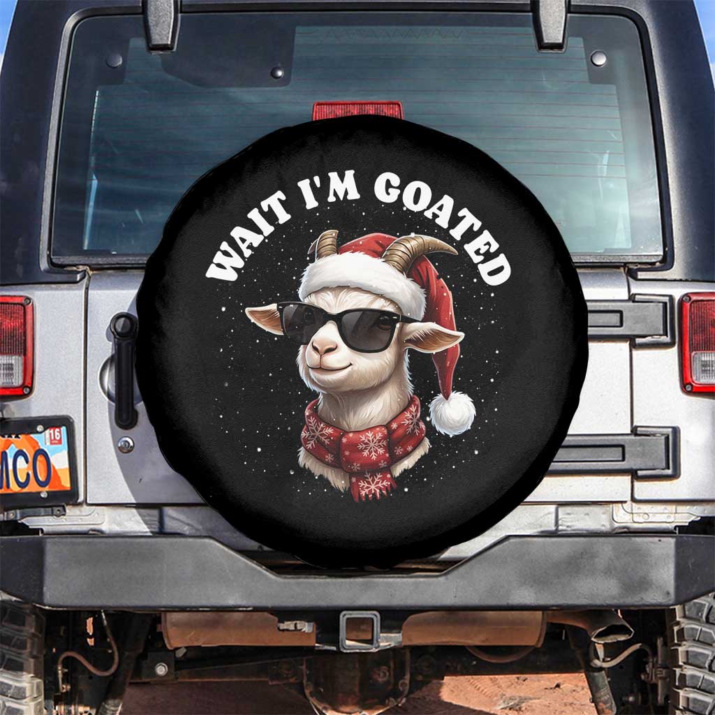 Funny Reindeer Christmas Spare Tire Cover Wait I Am Goated - Wonder Print Shop