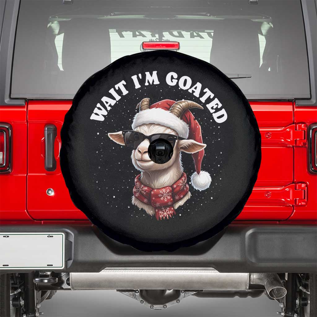 Funny Reindeer Christmas Spare Tire Cover Wait I Am Goated - Wonder Print Shop