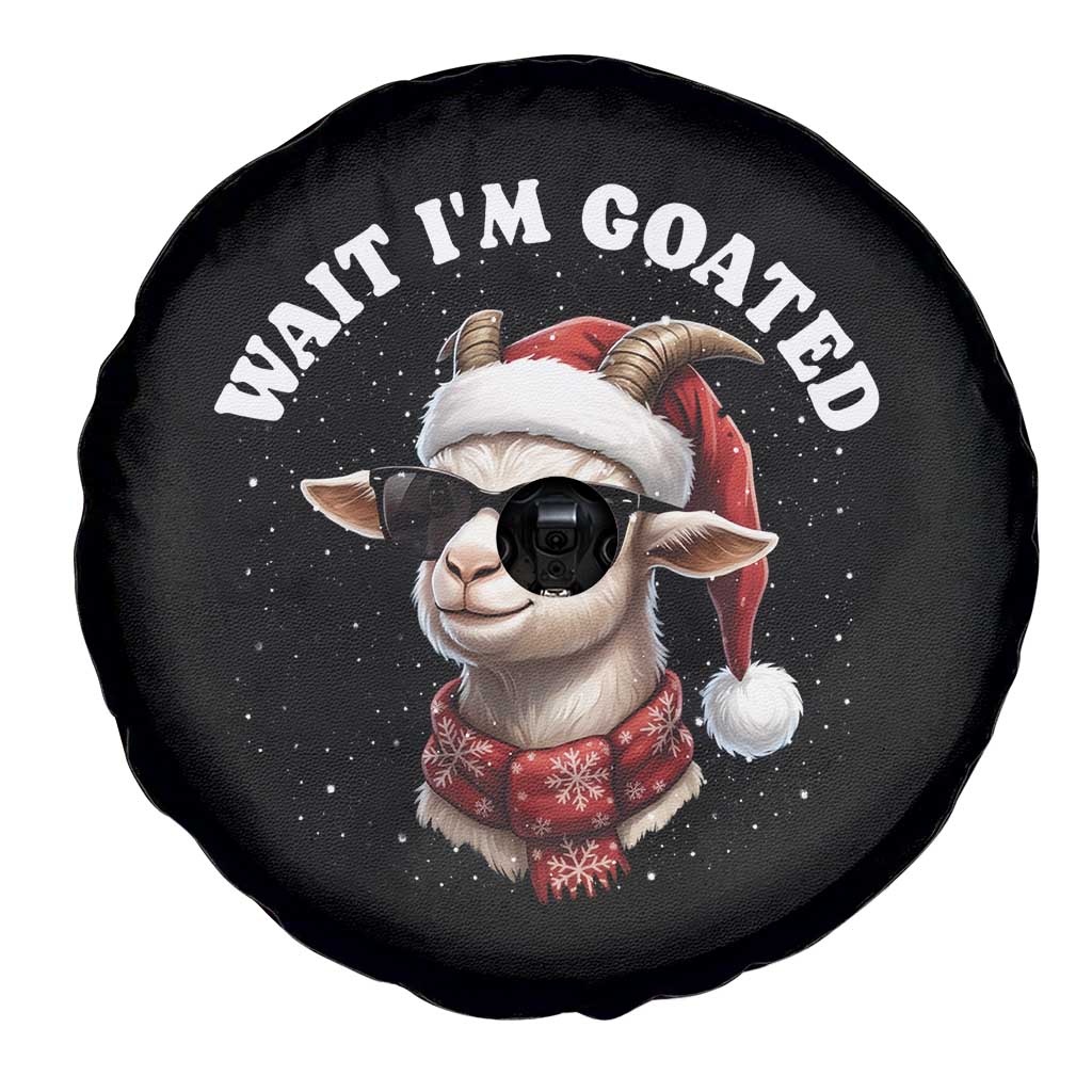 Funny Reindeer Christmas Spare Tire Cover Wait I Am Goated - Wonder Print Shop