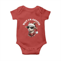 Funny Reindeer Christmas Baby Onesie Wait I Am Goated - Wonder Print Shop