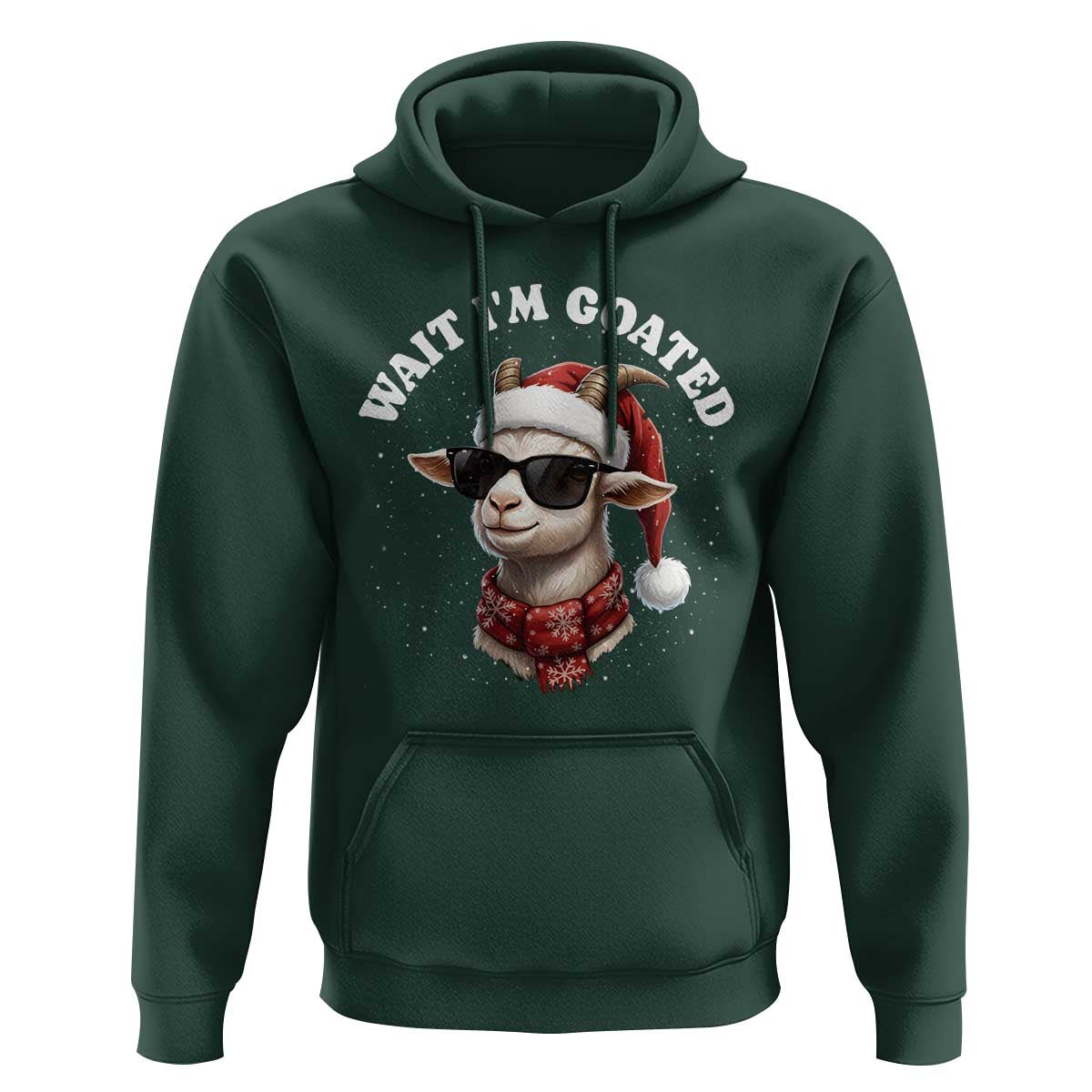 Funny Reindeer Christmas Hoodie Wait I Am Goated - Wonder Print Shop