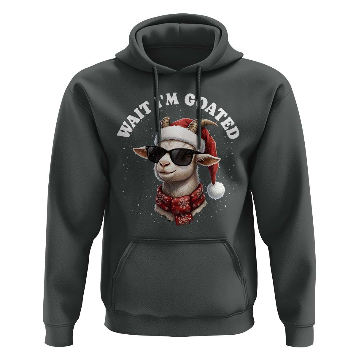 Funny Reindeer Christmas Hoodie Wait I Am Goated - Wonder Print Shop