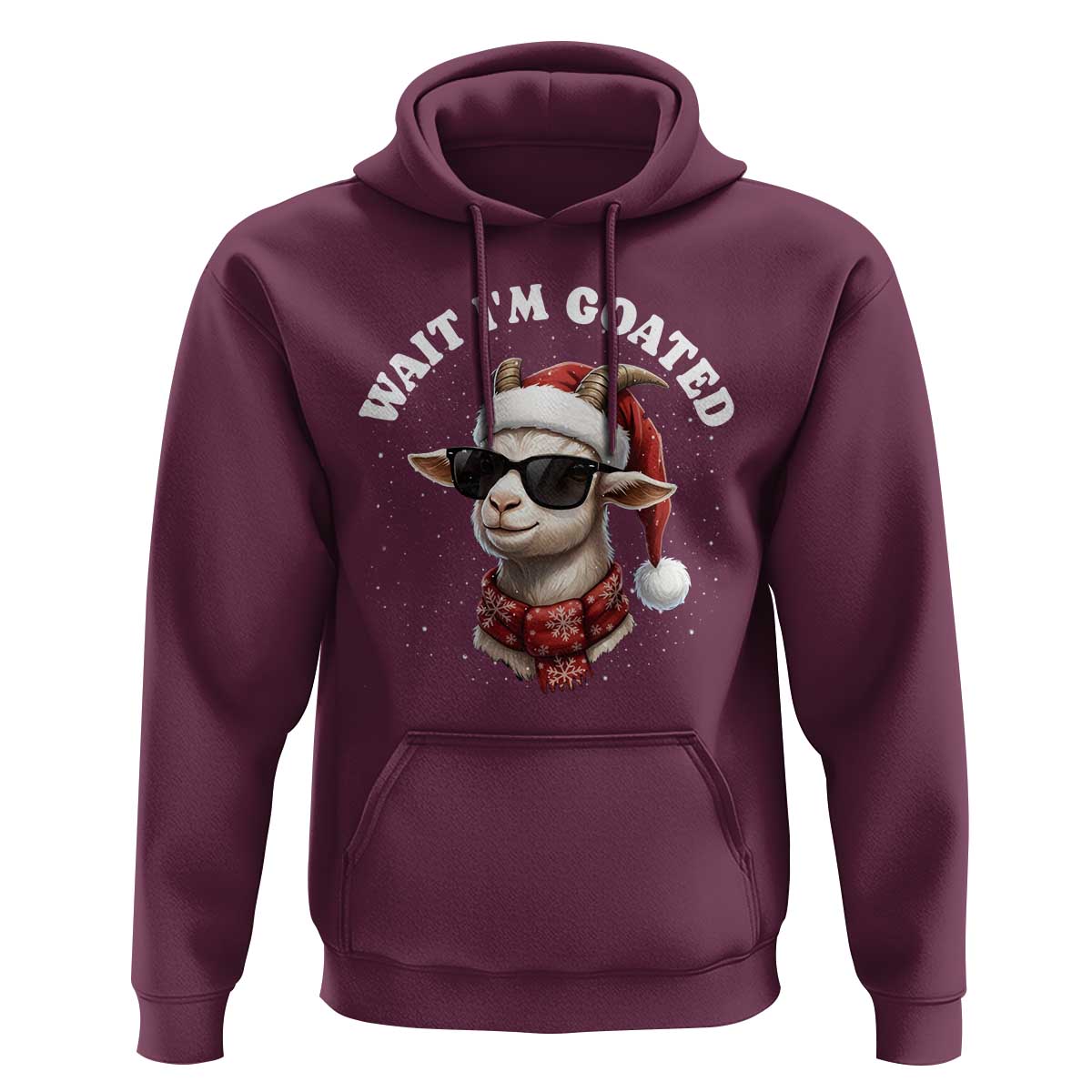 Funny Reindeer Christmas Hoodie Wait I Am Goated - Wonder Print Shop