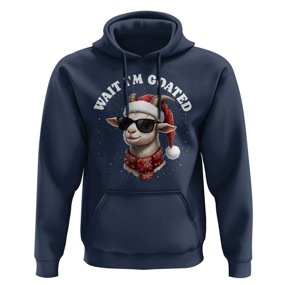 Funny Reindeer Christmas Hoodie Wait I Am Goated - Wonder Print Shop