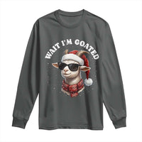 Funny Reindeer Christmas Long Sleeve Shirt Wait I Am Goated - Wonder Print Shop