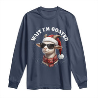 Funny Reindeer Christmas Long Sleeve Shirt Wait I Am Goated - Wonder Print Shop