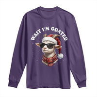 Funny Reindeer Christmas Long Sleeve Shirt Wait I Am Goated - Wonder Print Shop