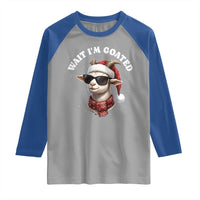 Funny Reindeer Christmas Raglan Shirt Wait I Am Goated - Wonder Print Shop