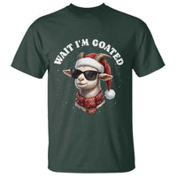 Funny Reindeer Christmas T Shirt Wait I Am Goated - Wonder Print Shop