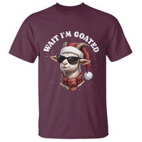 Funny Reindeer Christmas T Shirt Wait I Am Goated - Wonder Print Shop
