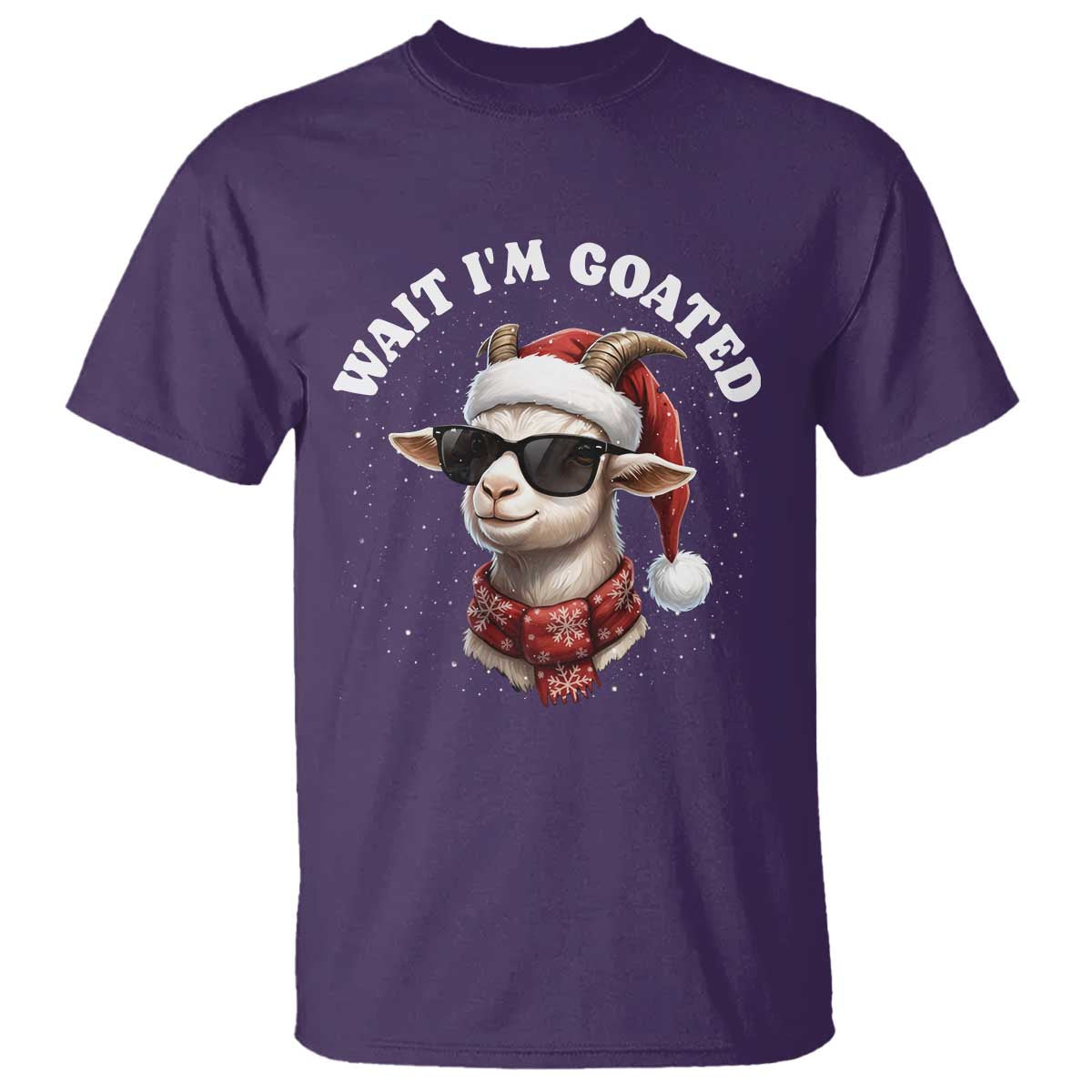 Funny Reindeer Christmas T Shirt Wait I Am Goated - Wonder Print Shop