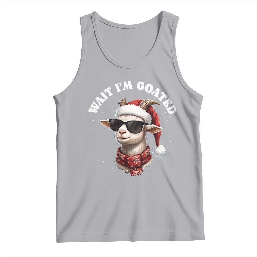 Funny Reindeer Christmas Tank Top Wait I Am Goated - Wonder Print Shop