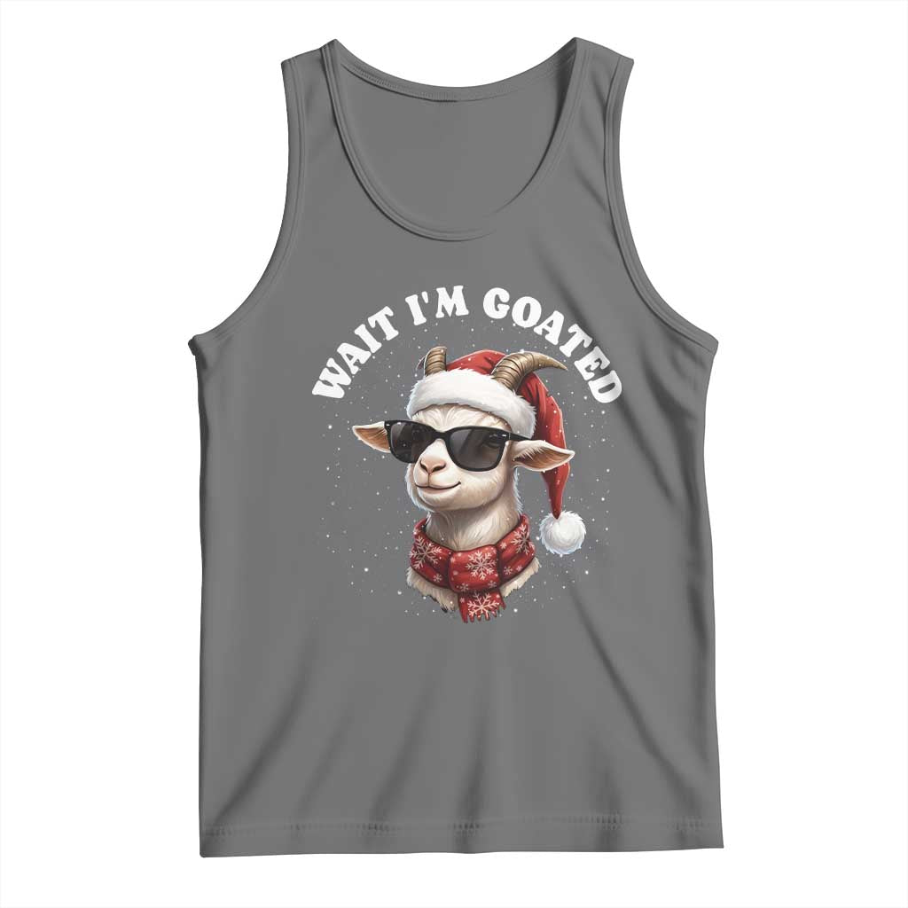 Funny Reindeer Christmas Tank Top Wait I Am Goated - Wonder Print Shop