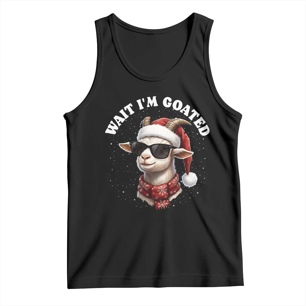 Funny Reindeer Christmas Tank Top Wait I Am Goated - Wonder Print Shop