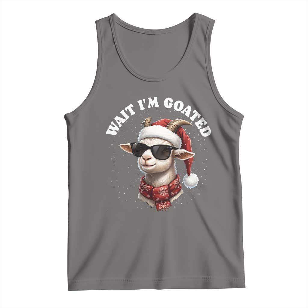 Funny Reindeer Christmas Tank Top Wait I Am Goated - Wonder Print Shop