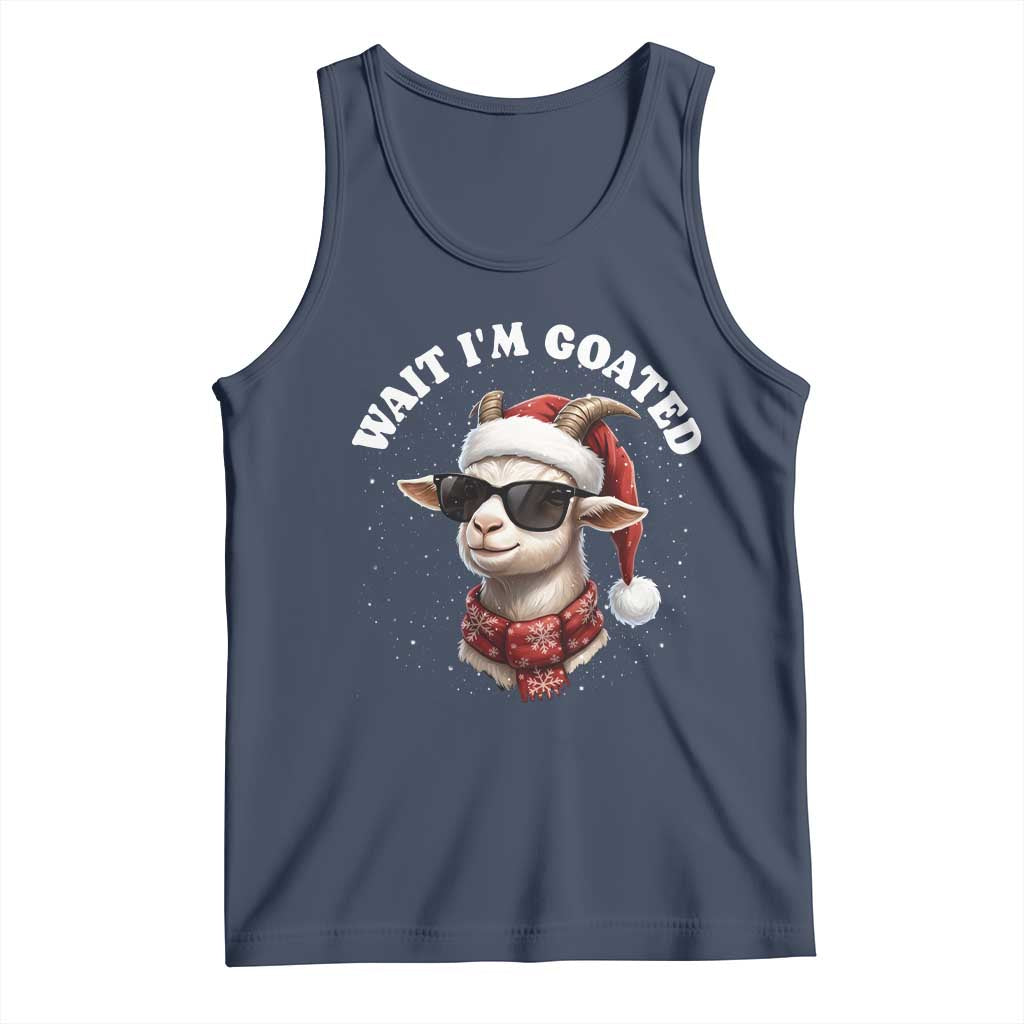 Funny Reindeer Christmas Tank Top Wait I Am Goated - Wonder Print Shop