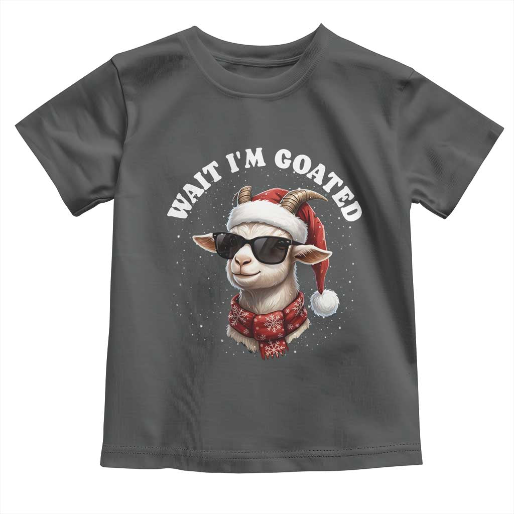 Funny Reindeer Christmas Toddler T Shirt Wait I Am Goated - Wonder Print Shop
