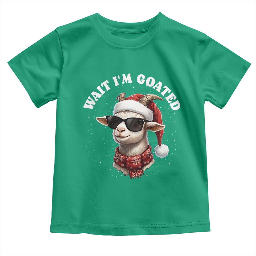 Funny Reindeer Christmas Toddler T Shirt Wait I Am Goated - Wonder Print Shop