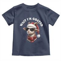 Funny Reindeer Christmas Toddler T Shirt Wait I Am Goated - Wonder Print Shop
