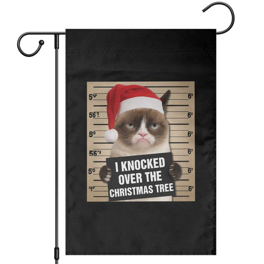 Funny Cat Mugshot Christmas Garden Flag I Will Protect You Kitten No Matter What - Wonder Print Shop